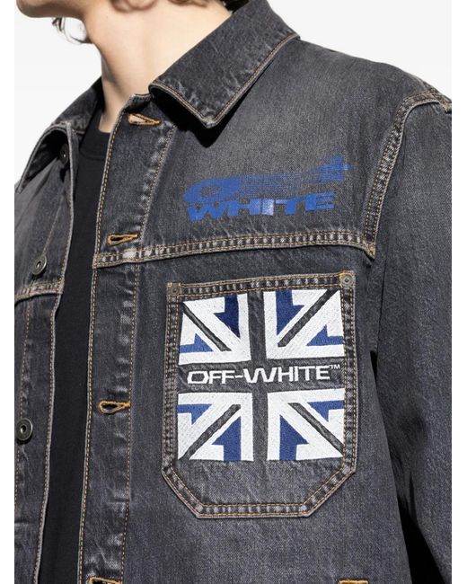 Chaqueta Con Parche De Bandera Off-White c/o Virgil Abloh de hombre de color Gray