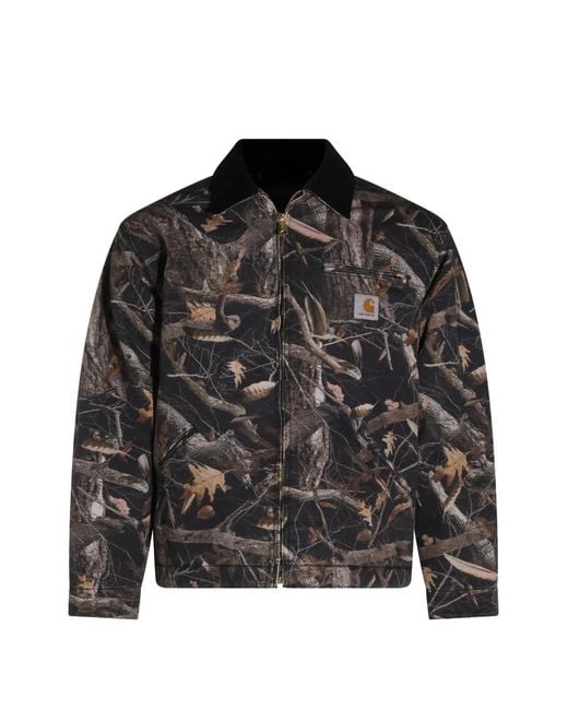 Carhartt Black Camo-Print Cotton Jacket for men