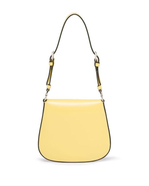 ショルダーバッグ・ポシェット *PRADA* Mini Cleo Brushed Leather Shoulder Bag Yellow 1BH188 Prada Cleo Leather Mini Bag in Yellow | Lyst
