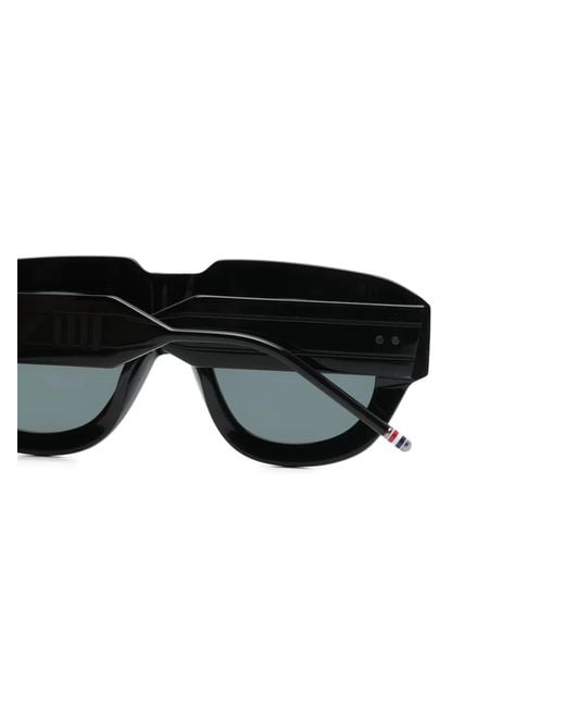 Thom Browne Black Round-Frame Sunglasses