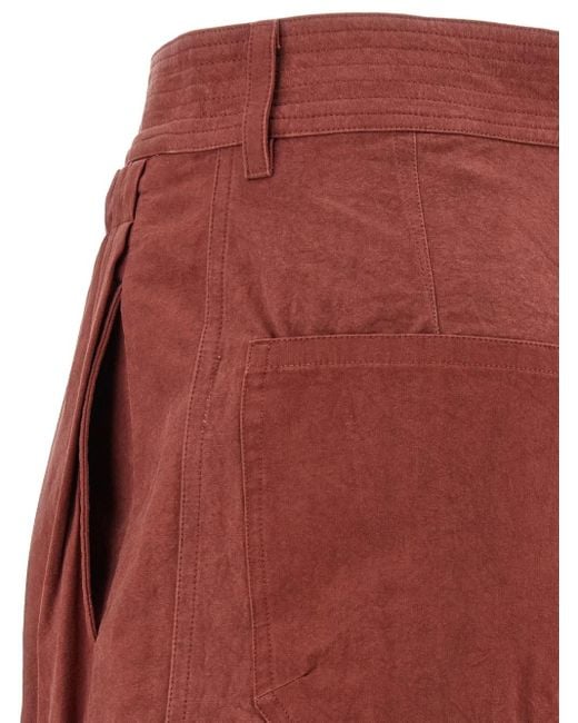 Isabel Marant Red Ingrid Drawstring High-Waist Shorts