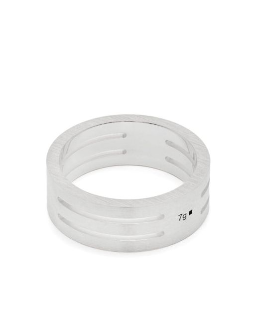 Le Gramme White La 7g Perforated Ring