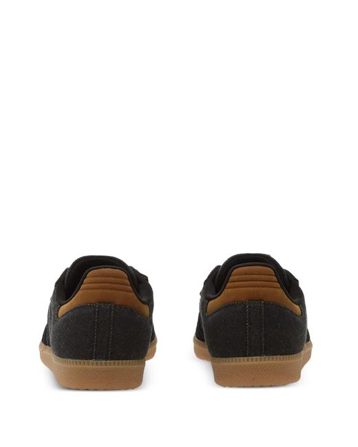 Adidas Black Samba Striped Sneakers for men