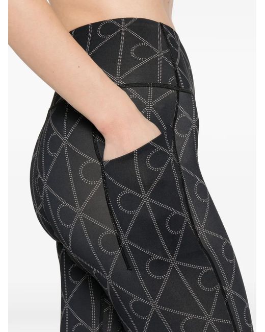 Calvin Klein Black Monogram-Print Performance Leggings
