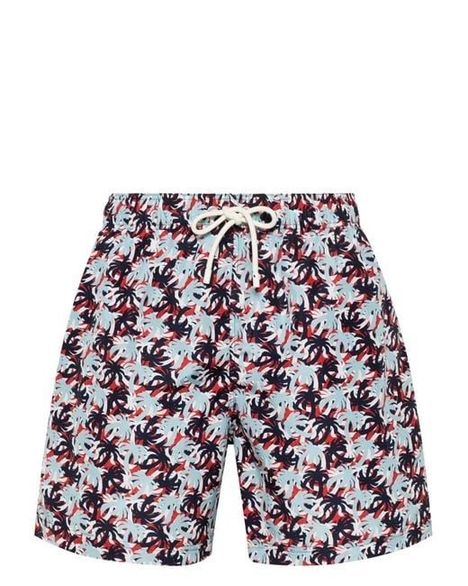 Palm Angels Blue Palms Camo Swimshort for men