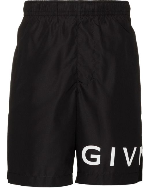 Givenchy Badeshorts mit Logo-Print in Black für Herren
