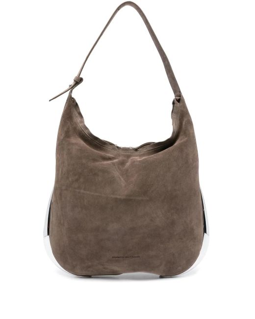Benedetta Bruzziches Brown Schultertasche aus Wildleder
