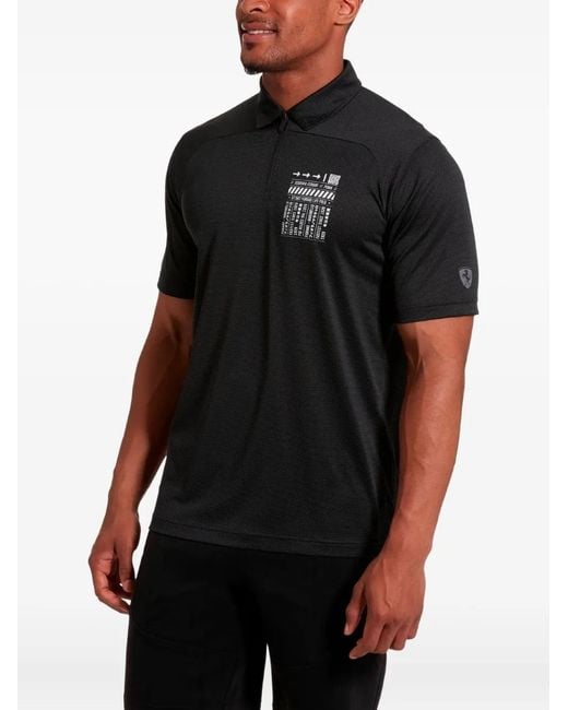 PUMA Black X Ferrari Summer Polo Shirt for men
