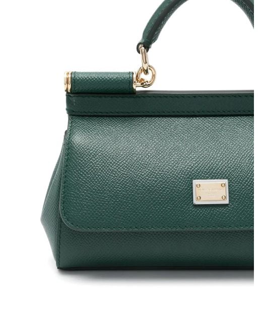 Dolce & Gabbana Green Sicily Small Leather Handbag