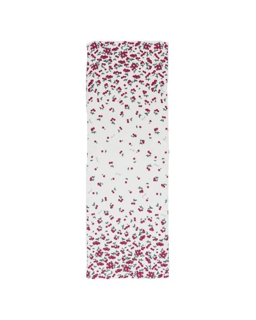 Twinset White Cherry-Print Stole