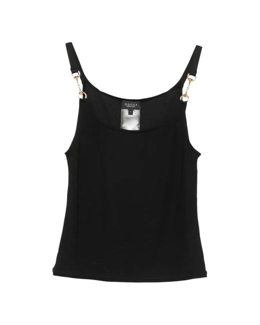 Gucci Black Scoop-Neck Top