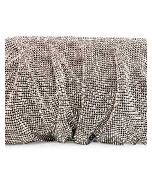 Benedetta Bruzziches Gray Venus La Grande Crystal-Embellished Clutch Bag