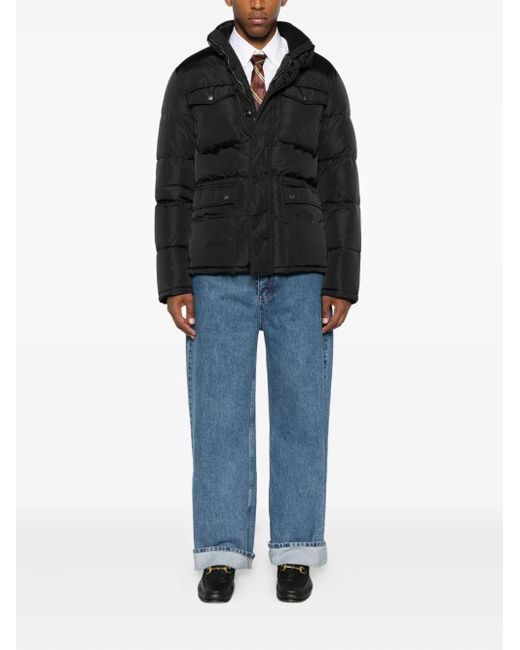 Gucci Black Flap-Pocket Padded Jacket for men