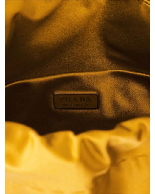Prada Yellow Wish Silk Duchesse Pouch
