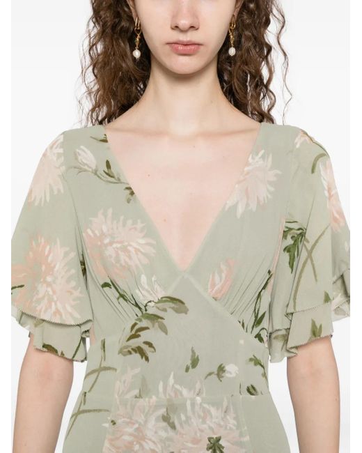 reformation winslow dress green Dress Clearance Reformation Green Wrap Dress Reformation Women's Winslow  Short Sleeve Emerald Wrap Maxi Green
