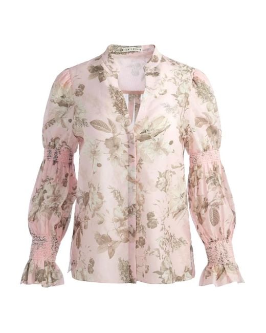 Camisa Ilan Alice + Olivia de color Pink