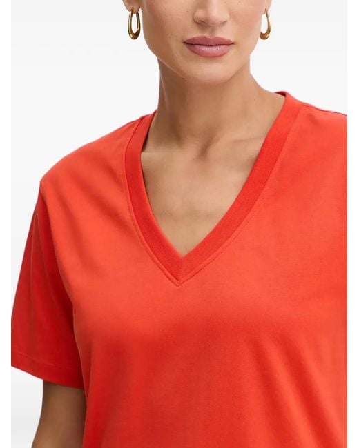 Karl Lagerfeld Embroidered V-Neck T-Shirt