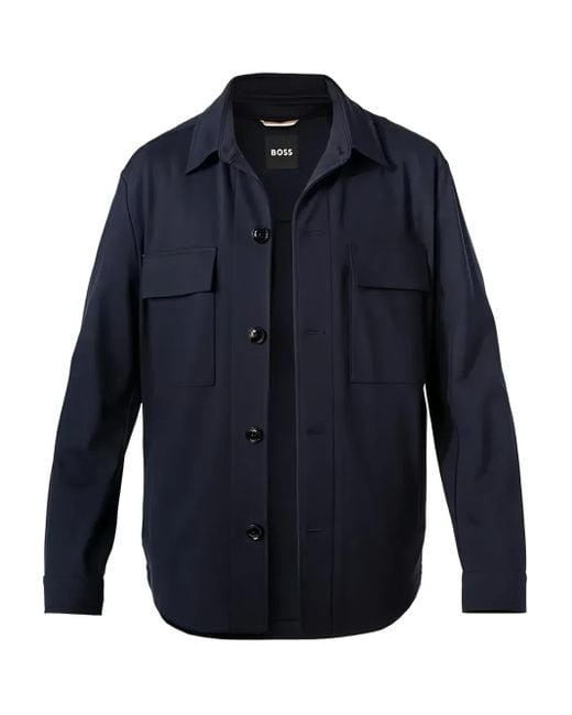 Boss Blue Pocket Button-Down Shirt for men
