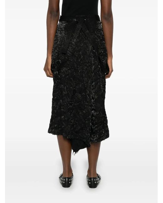 Song For The Mute Black Pleated Midi Skirt