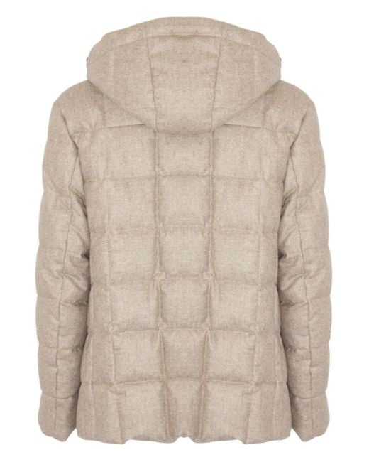 Fay Natural Hooded Quilted Jacket for men