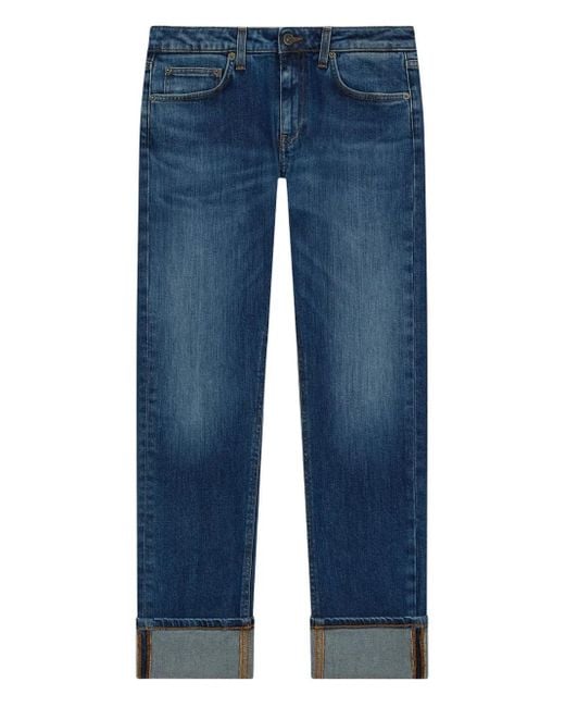 Dondup Blue Turn-Up Jeans