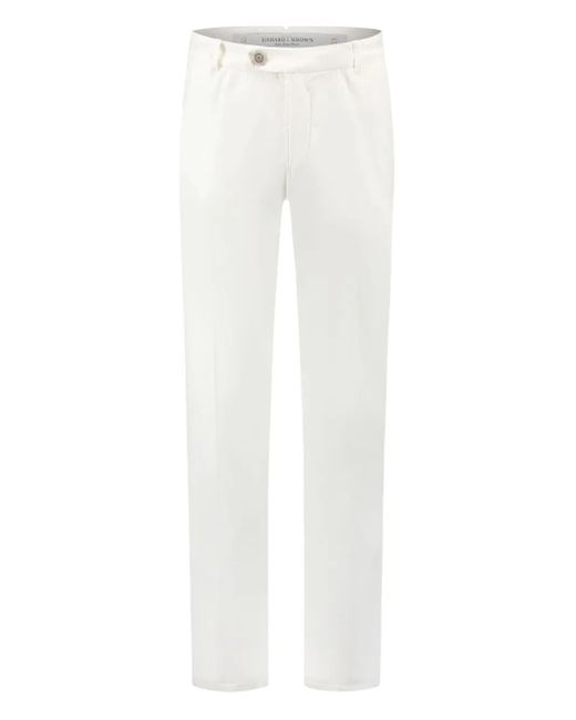 richard j. brown White Logo-Patch Trousers for men