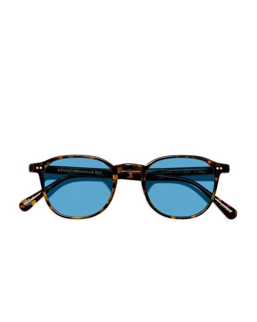 Moscot Blue Arthur Round Sunglasses