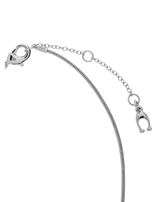 Collier À Pendentif Serpent COACH en coloris White