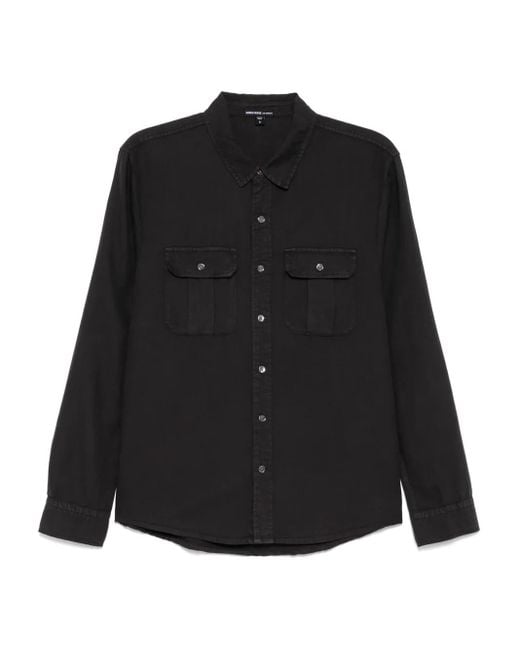 James Perse Black Utility Shirt for men