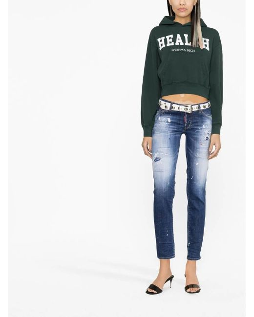 DSquared² Blue Distressed Skinny Jeans