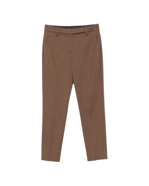 Brunello Cucinelli White Belt-Loops Cropped Trousers