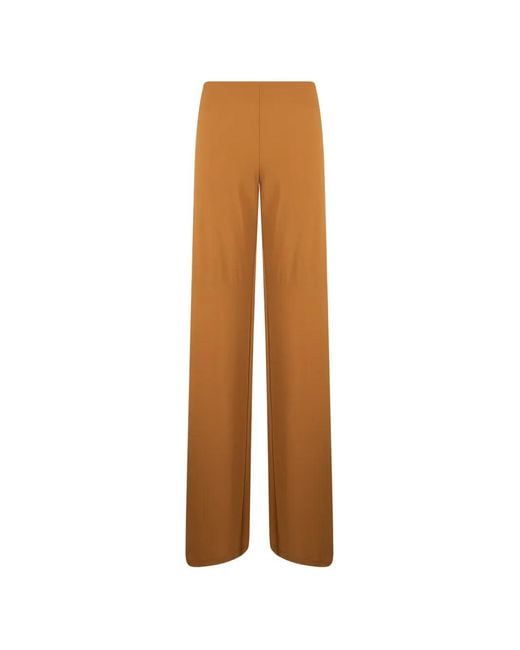 Alberta Ferretti Brown Wide-Leg Trousers