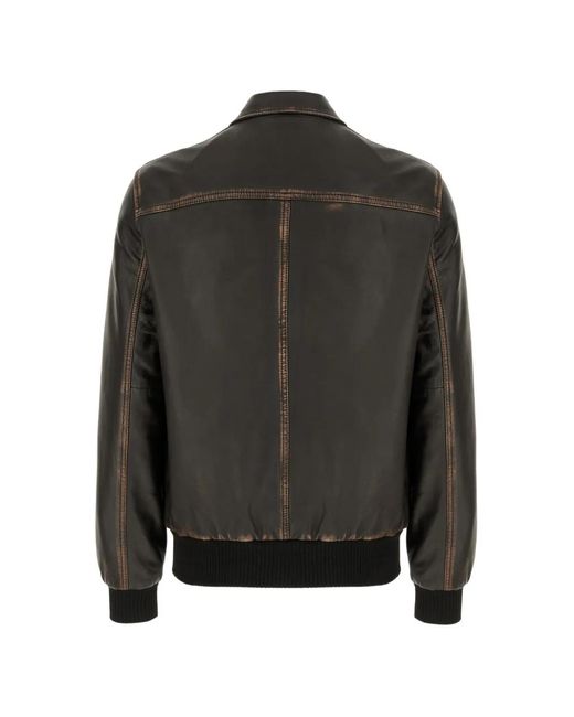 Colamarino Black Leather Jacket for men