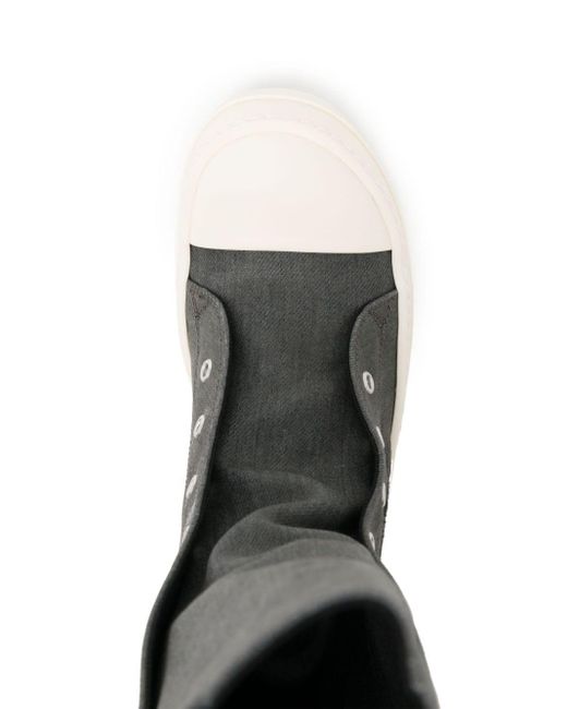 Botas estilo zapatillas con efecto envejecido Rick Owens de color Black