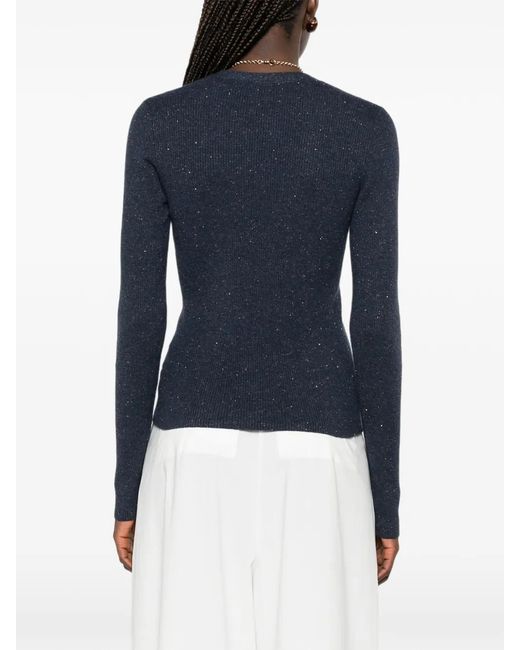 Brunello Cucinelli Blue Wool Cardigan