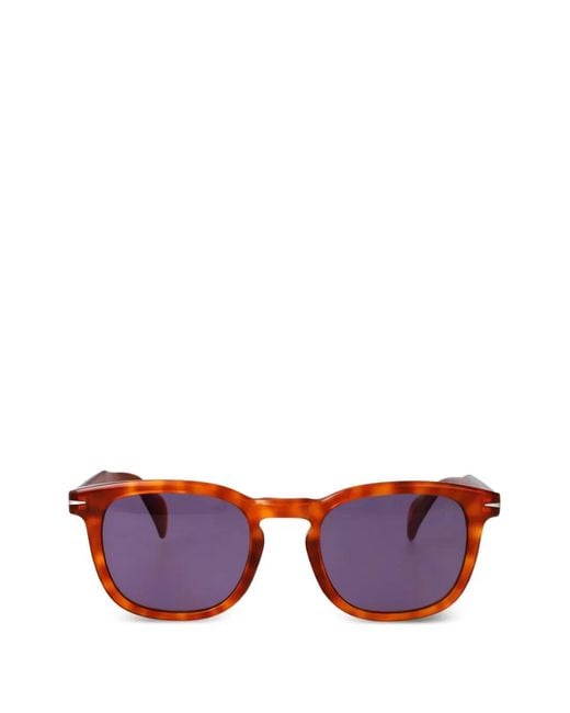 David Beckham Brown Square-Frame Sunglasses for men