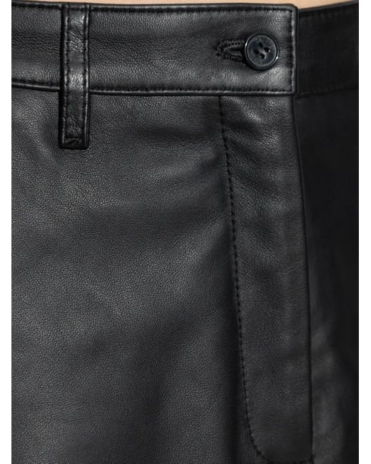 Maison Kitsuné Leren Rok in het Black