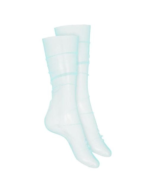 Maison Close Blue Tulle Socks