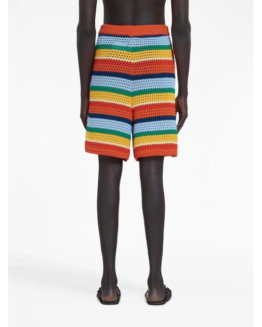 Marni Red Striped Shorts for men