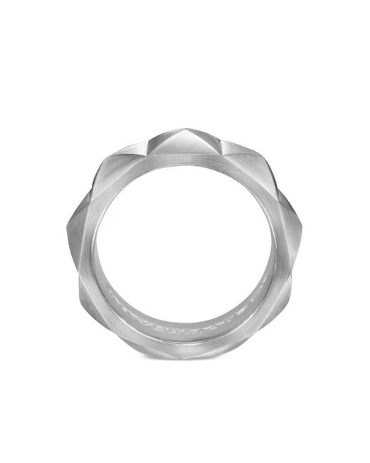 David Yurman Gray Pyramid Band Ring (8Mm) for men
