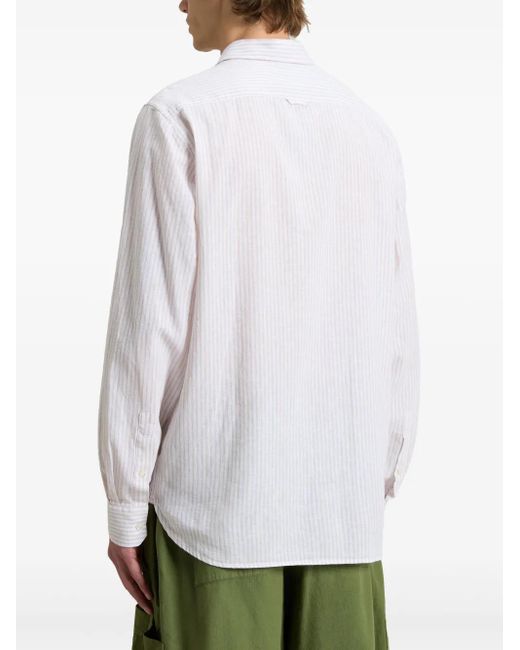Woolrich Gestreept Overhemd in het White voor heren