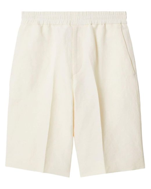 Shorts sartoriali di Burberry in White da Uomo