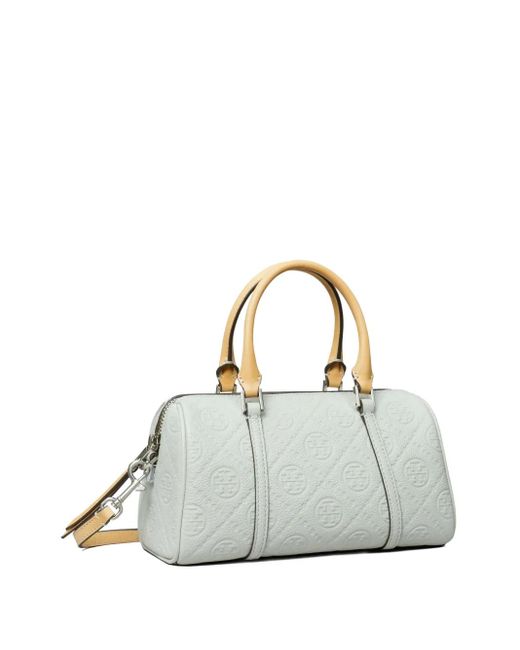 Borsa Tote T Monogram Mini di Tory Burch in Metallic