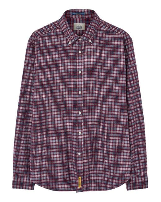 Camicia A Quadri di B.D. Baggies in Purple da Uomo
