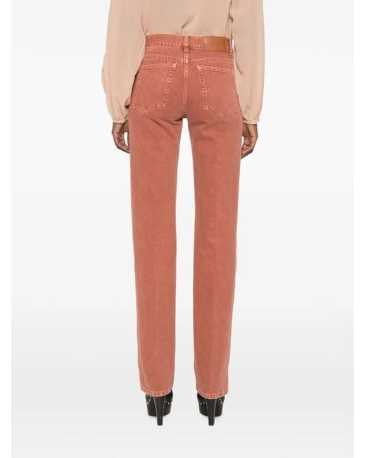 Chloé Straight Jeans Van Denim in het Orange
