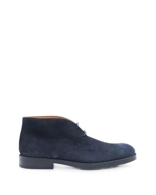 Tod's Blue Suede Desert Boots for men