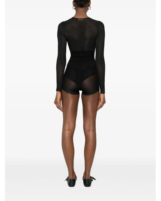 Rick Owens Black Sheer Shorts