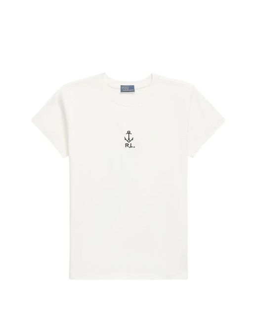 Polo Ralph Lauren White Anchor Logo T-Shirt