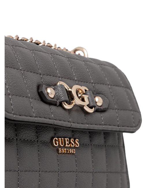Guess Black Nadira Quilted Cross Body Bag