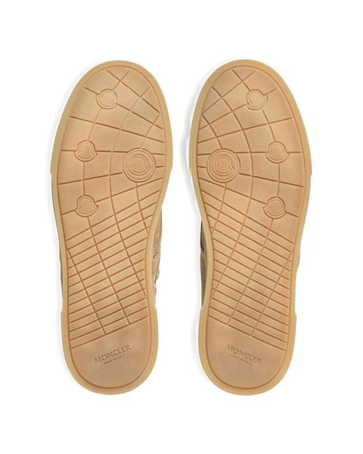 Moncler Natural Vera Lace-Up Sneakers